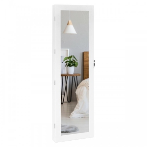 Secure Lockable Jewelry Cabinet Armoire with LED Illumination