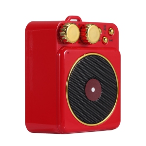 Desktop Bluetooth speaker | Magnetic portable design | HiFi sound quality | Long-lasting battery life | 3W high-fidelity speaker | Suitable for home, office, and outdoor use（red）