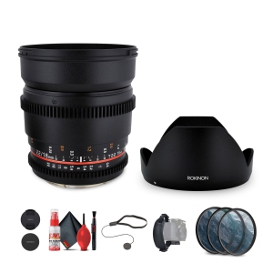 Rokinon 16mm T2.2 Cine Lens for Nikon F Bundle