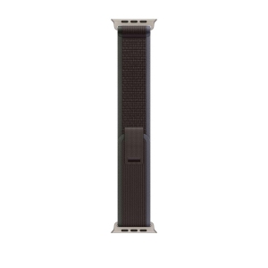 Apple Watch Band - Trail Loop (49mm) - Blue/Black with Rugged Titanium Finish - S/M