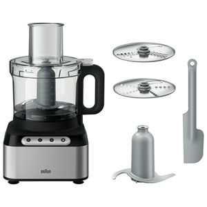 Braun EasyPrep Food Processor - 8-Cup - 550-Watt - Black Stainless Steel