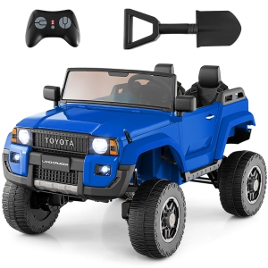 Costway 24V 2 Seater Ride on Car for Kids Licensed Toyota LC250 Ride on Truck with Remote Black/Gray/Navy/Pink/Red