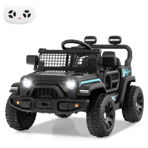 Costway 12V Kids Ride on Truck Car Battery Powered Electric Vehicle with Remote Control White/Purple/Red/Blue/Black/Pink