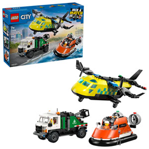 LEGO City Great Vehicles: Airplane, Truck & Hovercraft Remix - 990 Pieces (60505)