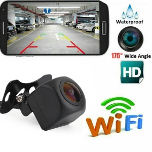 Caméra de recul sans fil WiFi 175° pour voiture, compatible avec iPhone Android