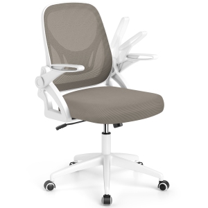 Costway chaise de bureau Mesh avec support Lombar & Roulettes à roulettes pour le travail, en acier inoxydable/Navy/Noir/Gray/Green/Beige