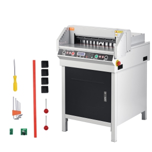 VEVOR 1.57 in/40 mm Electric Hydraulic Paper Cutter,Heavy Duty Paper Cutter Machine,Cutting Thickness, 18 in / 457.2 mm Cutting Width, Industrial Paper Trimmer with Button Control