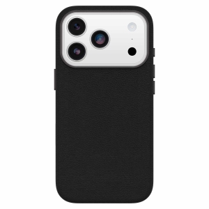 OtterBox Symmetry Cactus Leather MagSafe Case w/Camera Control iPhone 17 Pro Noir Ash (Black)