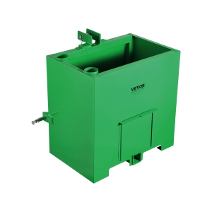 VEVOR Ballast Box, Corrosion-Proof 3-Point Category 1 Tractor Ballast of 800lbs Load Capacity for 2" Hitch Receiver, Heavy-Duty Thickened Steel 5ft³ Volume,Loader Attachment, Green