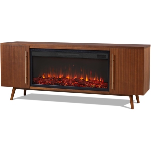 Real Flame Morris 72-inch Landscape Electric Fireplace TV Stand - Vintage Black Maple