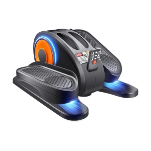 Under Desk Elliptical Machine – Portable Electric Leg Exerciser for Seniors | Compact Seated Elliptical with Remote Control & LCD Display | No Battery Needed