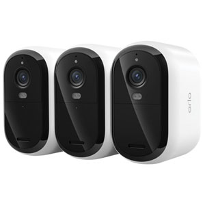 Arlo Essential XL Wireless 3rd Gen 2K Security Camera (2025) - White - 3 Pack