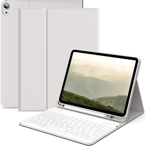 KenKe Keyboard Case for iPad 10th Generation (10.9 Inch 2022) / iPad (A16) 11th (11 inch 2025) with Left Pencil Holder, Thin&Light, Stand Folio Detachable Wireless Bluetooth Keyboa