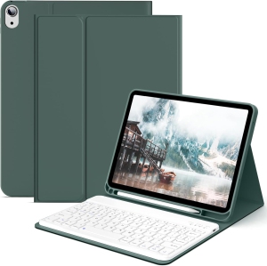KenKe Keyboard Case for iPad 10th Generation (10.9 Inch 2022) / iPad (A16) 11th (11 inch 2025) with Left Pencil Holder, Thin&Light, Stand Folio Detachable Wireless Bluetooth Keyboa