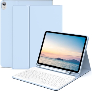KenKe Keyboard Case for iPad 10th Generation (10.9 Inch 2022) / iPad (A16) 11th (11 inch 2025) with Left Pencil Holder, Thin&Light, Stand Folio Detachable Wireless Bluetooth Keyboa