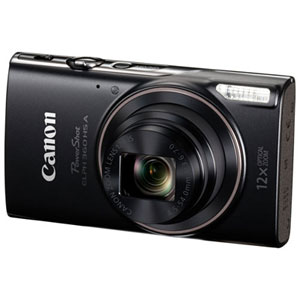 Canon PowerShot ELPH 360 HS A Wi-Fi 20.2 MP 12x Optical Zoom Digital Camera - Black