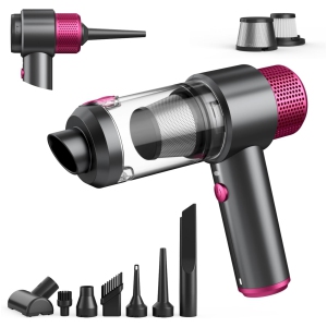 NIERBO Car Vacuum Cleaner Cordless Bagless Handheld Vacuum for Car & Pet Hair with 16000Pa Suction, 7-in-1 Tools, LED Light, HEPA