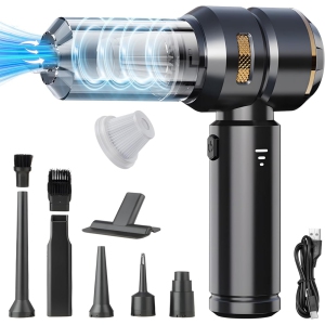 NIERBO Handheld Mini Vacuum Cordless Bagless Handheld Vacuum for Pet Hair & Car with 23000Pa Suction, USB-C Rechargeable, 30 min - Black