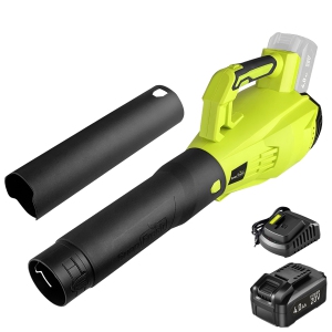 SnapFresh 20V 350 CFM Cordless Leaf Blower with 4.0Ah Battery & Fast Charger Included