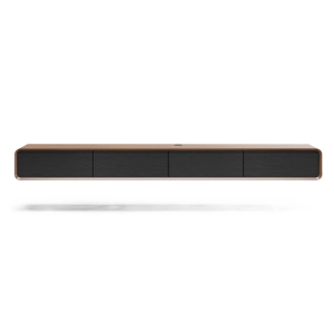 POVISON 95" floating TV stand - Wood color \ Black