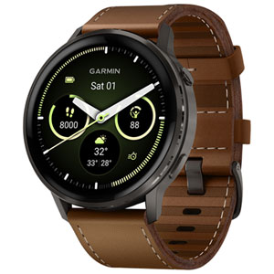 Garmin Venu 4 45mm Bluetooth Health and Fitness GPS Smartwatch - Slate/Brown