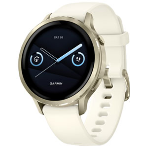 Garmin Venu 4 41mm Bluetooth Health and Fitness GPS Smartwatch - Lunar Gold/Bone