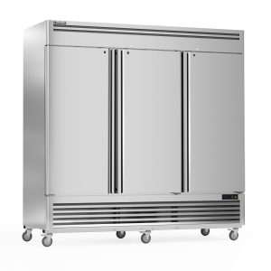 Coolski Congélateur commercial de 82" L 72 pi³ à 3 portes en acier inoxydable