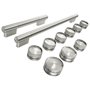 KitchenAid 11-Pieces Handle & Knob Hardware Accessory Kit for 48" Commercial-Style Gas Range (W11774757) - Stainless Steel