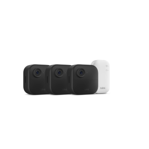 Blink Outdoor 4 (newest model) – Wireless smart security camera, two-year battery life, 1080p HD day and infrared night live view, two-way talk. Sync Module Core included – 3 camer