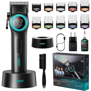 VGR V-001 Professional Hair Clipper For Men, Black