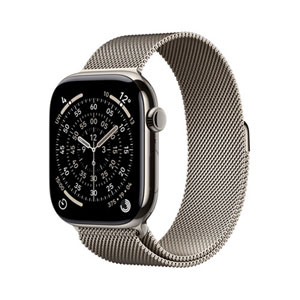 TELUS Apple Watch Series 11 (GPS + Cellular) 46mm Natural Titanium Case with Natural Milanese Loop - Small/Medium - Monthly Financing