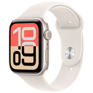 Bell Apple Watch SE 3 (GPS + Cellular) 44mm Starlight Aluminum Case with Starlight Sport Band - Medium/Large - Monthly Financing
