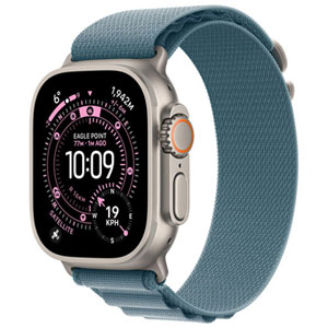 Freedom Mobile Apple Watch Ultra 3 (GPS + Cellular) 49mm Natural Titanium Case with Light Blue Alpine Loop - Large - Monthly Tab Payment