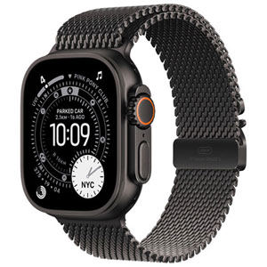 Koodo Apple Watch Ultra 3 (GPS + Cellular) 49mm Black Titanium Case with Black Titanium Milanese Loop - Large - Monthly Tab Payment