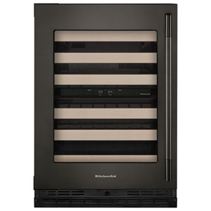 KitchenAid Undercounter 46-Bottle Freestanding Wine Cellar (KUWL524SBE) - Black Ore