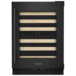 KitchenAid Undercounter 46-Bottle Freestanding Wine Cellar (KUWR524SBE) - Black Ore