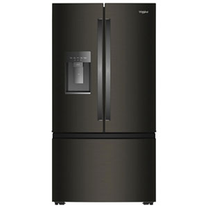 Whirlpool 36" 23.4 Cu. Ft. French Door Refrigerator with Water & Ice Dispenser (WRFC5036RV) - Black Stainless Finish