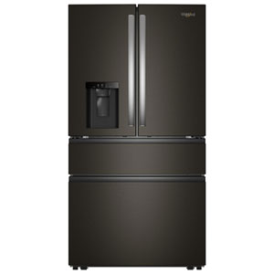 Whirlpool 36" 28.9 Cu. Ft. French Door Refrigerator w/ Water & Ice Dispenser (WRMF3636SV) - Print Resist Black SS