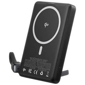 INIU MagPro Ultra Slim 10000 mAh 45W USB-C PD Power Bank with Wireless Qi2 & MagSafe Charger - Black