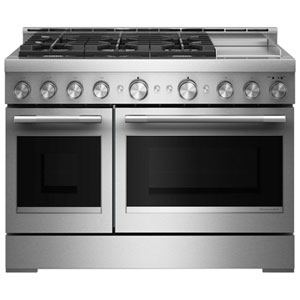 KitchenAid 48" 6.3 Cu. Ft. True Convection Free-Standing 6-Burner Gas Range (KFGD948SSS) - Stainless Steel