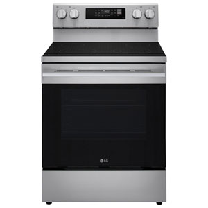 LG 30" 6.3 Cu. Ft. Smart Probake Convection Freestanding Electric Range with Air Fry (LREN6321YE) - Stainless Steel