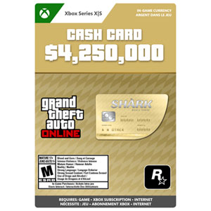 GTA Online - $4,250,000 Whale Shark Cash Card (XBOX Series X|S) - Digital Download