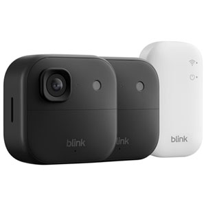 Blink Outdoor 2K+ Wire-Free Add-On IP Security Camera with Sync Module Core - 2 Pack - Black