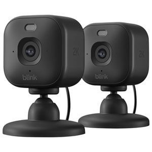 Blink Mini 2K+ Wired Indoor/Outdoor IP Camera - 2 Pack - Black