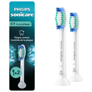Philips Sonicare C1 SimplyClean Replacement Brush Head (HX6012/77) - 2-Pack