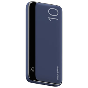 LOGiiX Vibrance Piston Power 10,000 mAh Dual USB-C/USB-A Power Bank - Midnight Blue