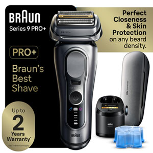 Braun Series 9 PRO+ Wet/Dry Cordless Foil Shaver with PowerCase
