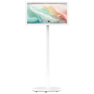 InfinityPro 27" Android OS Portable Smart Display with Mobile Stand, Built-In Battery & Camera - White