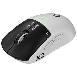 Souris de jeu optique sans fil Logitech Pro X2 Superstrike 44000 DPI - Blanc