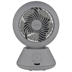 Midea TurboBreeze Digital Air Circulator Table Fan - 6" - Grey